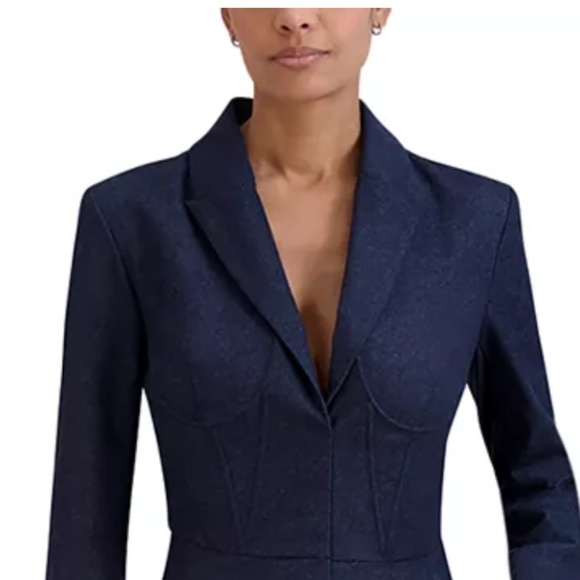 BCBGMAXAZRIA Denim Mini Blazer Dress NWT - Picture 5 of 6